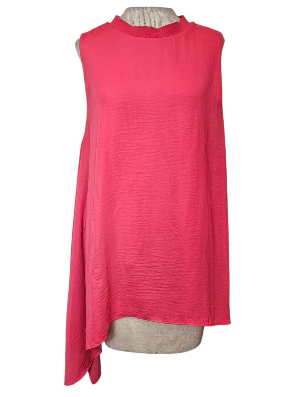 Rachel Roy Asymmetrical Tunic Top Women’s Size XL Pink Sleeveless Lightweight